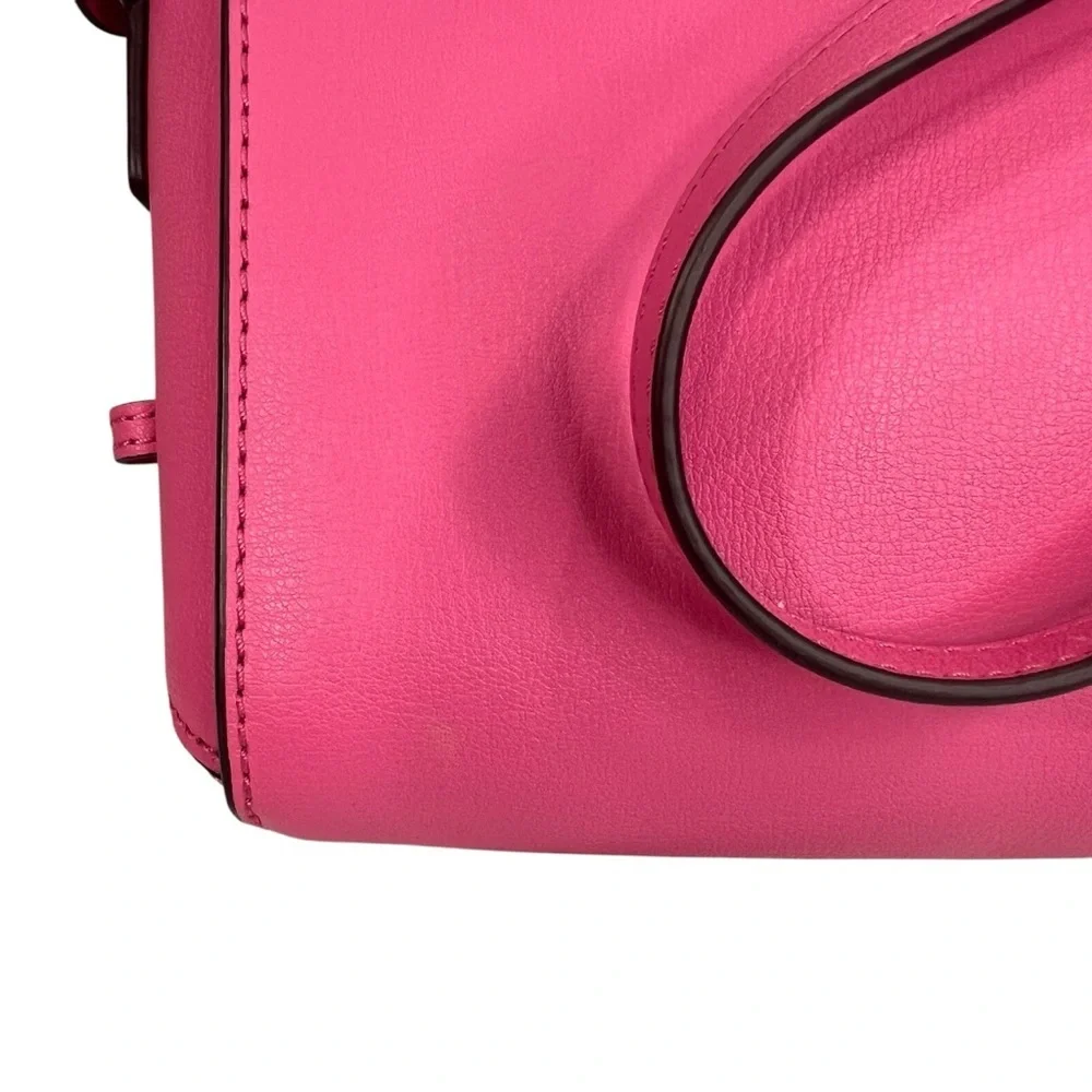 Marc Jacobs Medium Commuter Leather Designer Pink Gold Crossbody Flap Bag Purse - Picture 10 of 17